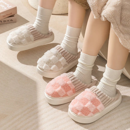 Cozy Plaid Comfort Slippers