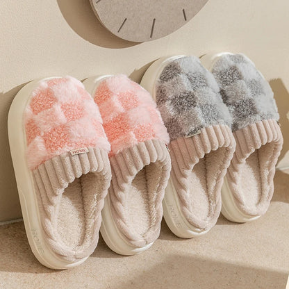 Cozy Plaid Comfort Slippers